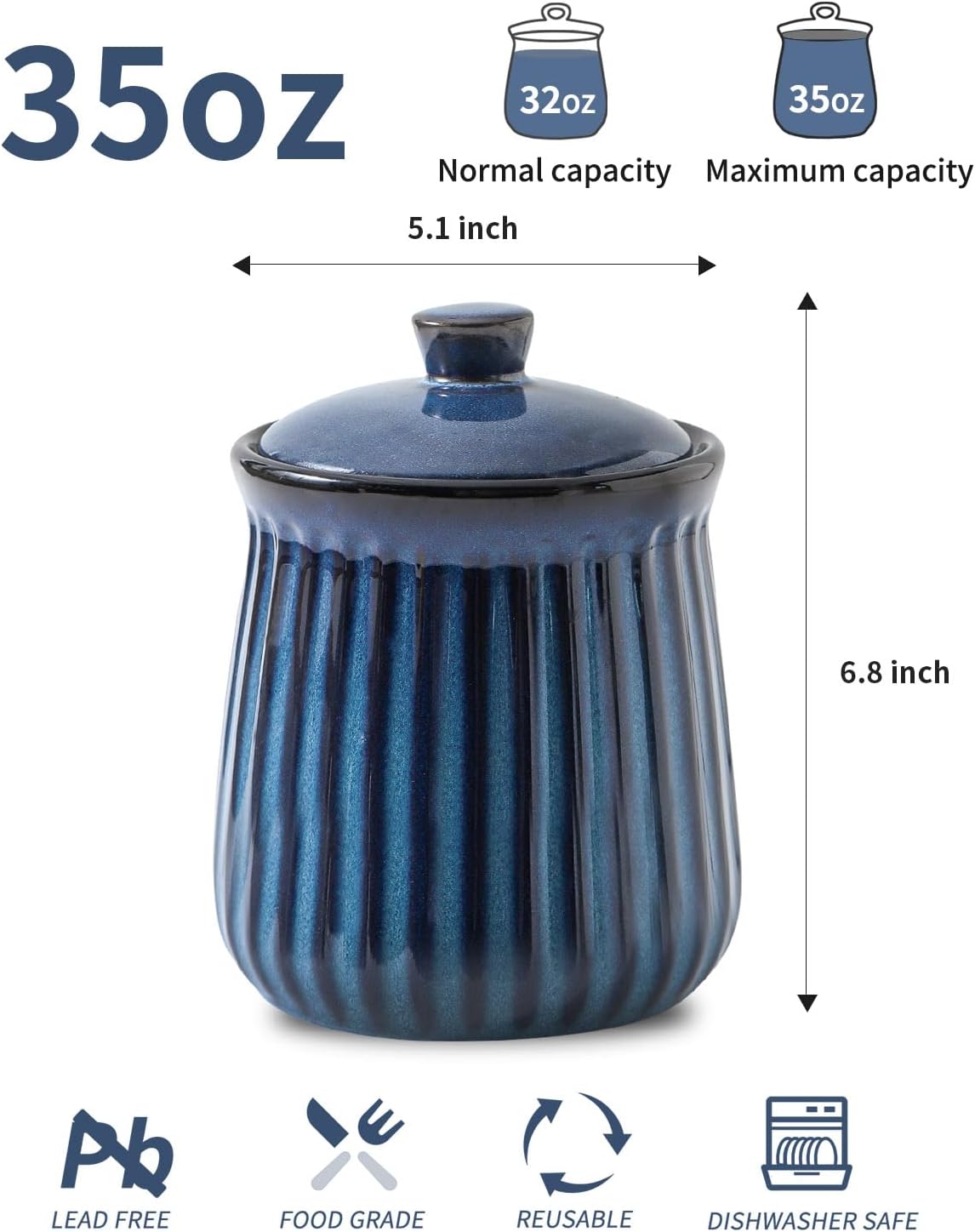 Ceramic Storage Containers, 35 - Food Storage In The Kitchen recensie en prijs