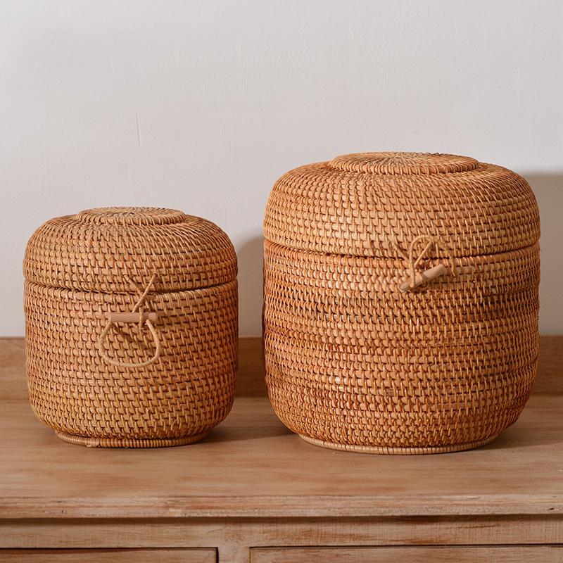 Handwoven Rattan Tea Storage B - Food Storage Organiser recensie en prijs