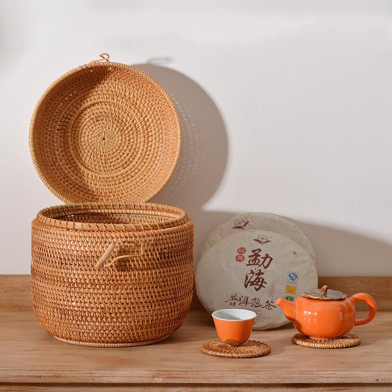 Handwoven Rattan Tea Storage B - Food Storage Organiser recensie en prijs