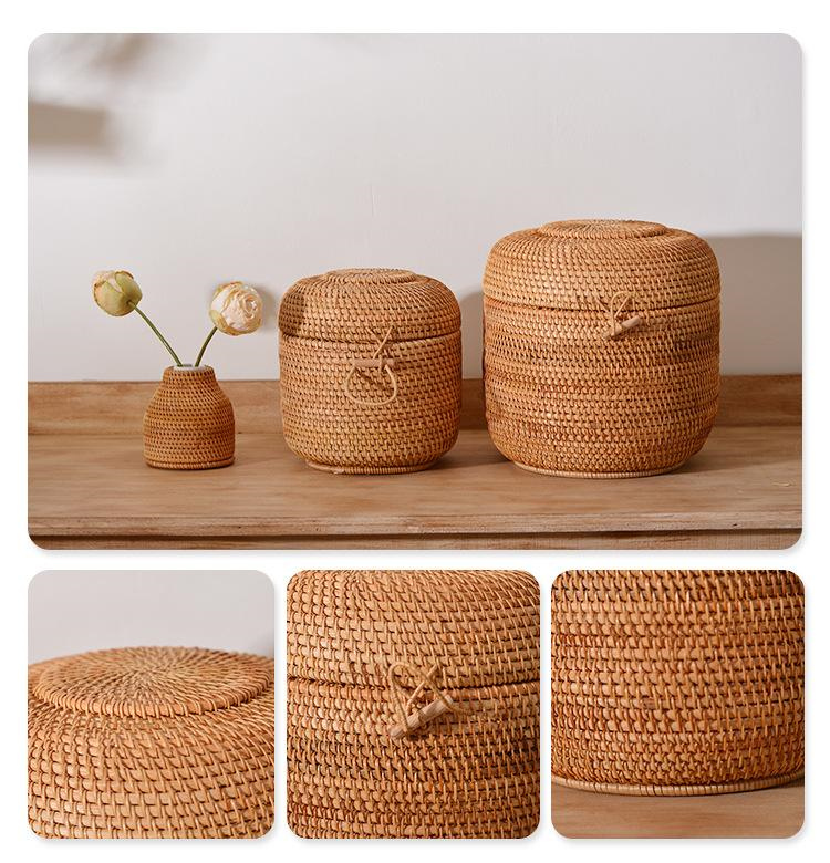 Handwoven Rattan Tea Storage B - Food Storage Organiser recensie en prijs