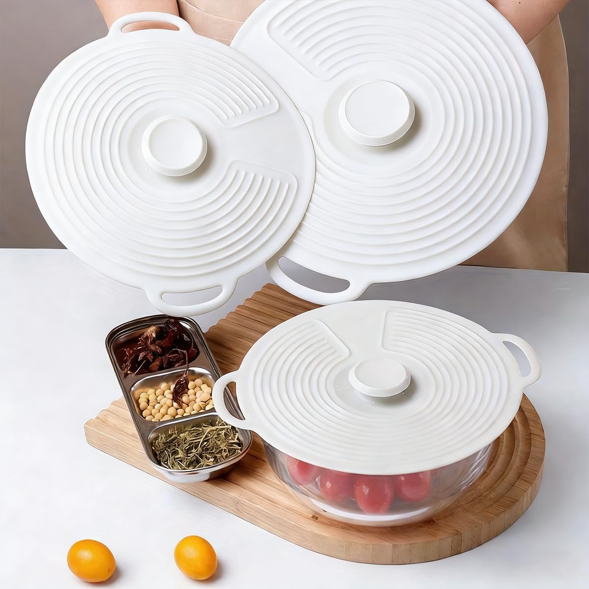 3Pcs Silicone Universal Lid fo - Silicone Stretch Lid recensie en prijs