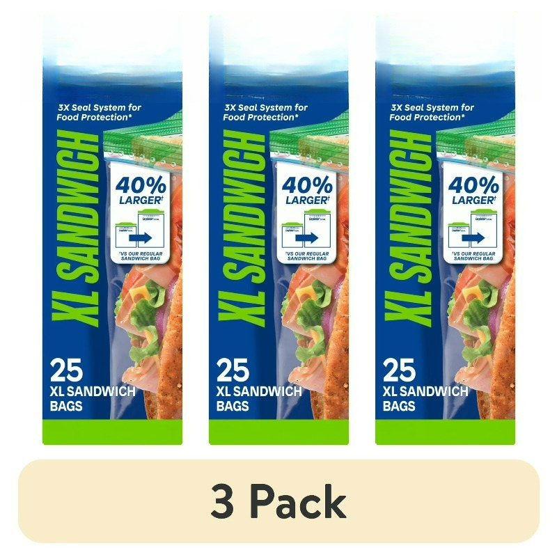 (3 pack) Brand XL Sandwich Bag - Food Storage Technology recensie en prijs