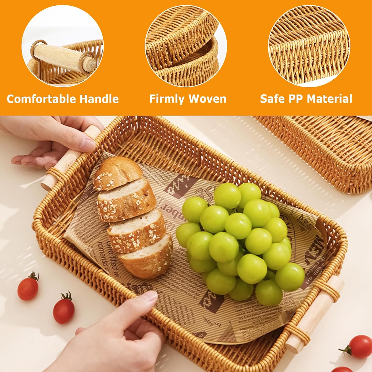 Wicker Tray Rectangular Rattan - Food Storage For Restaurant recensie en prijs