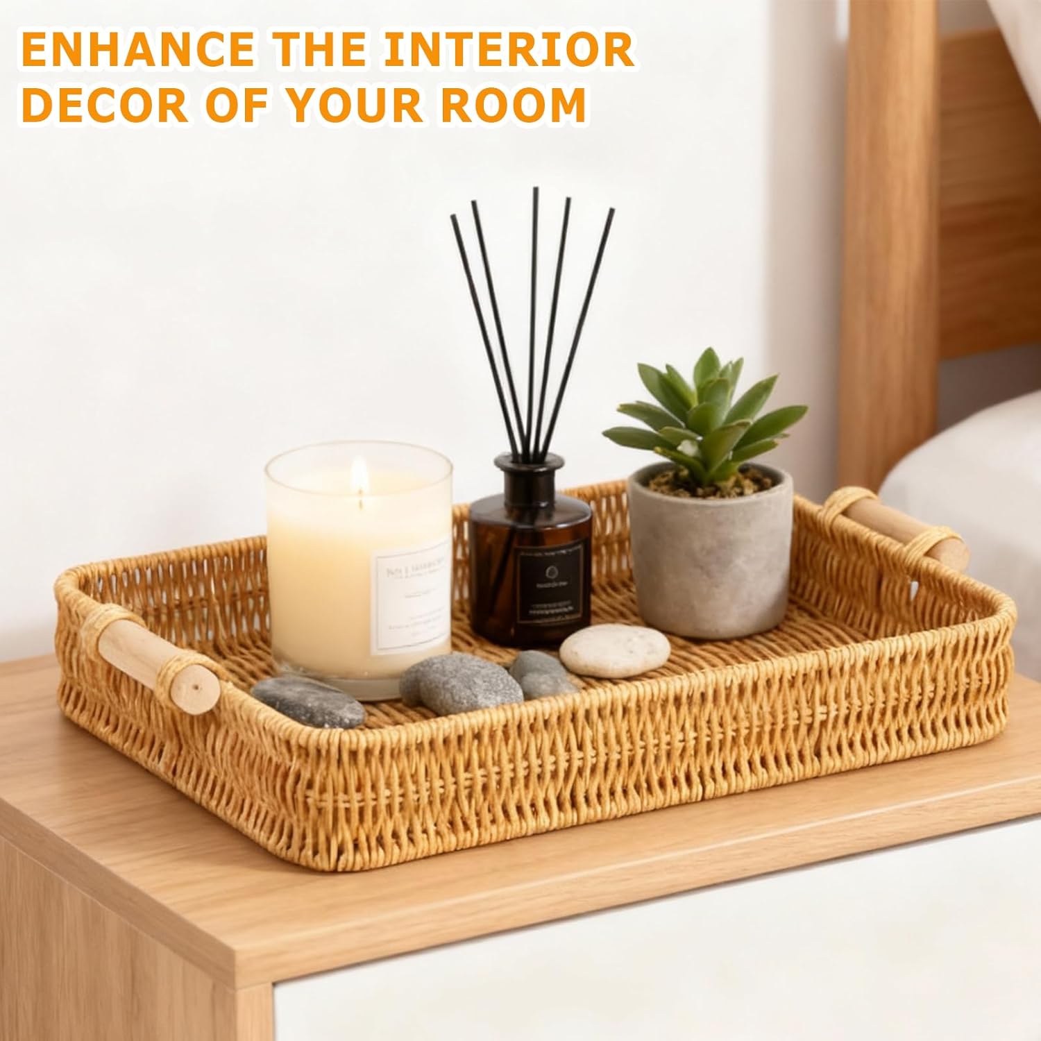 Wicker Tray Rectangular Rattan - Food Storage For Restaurant recensie en prijs