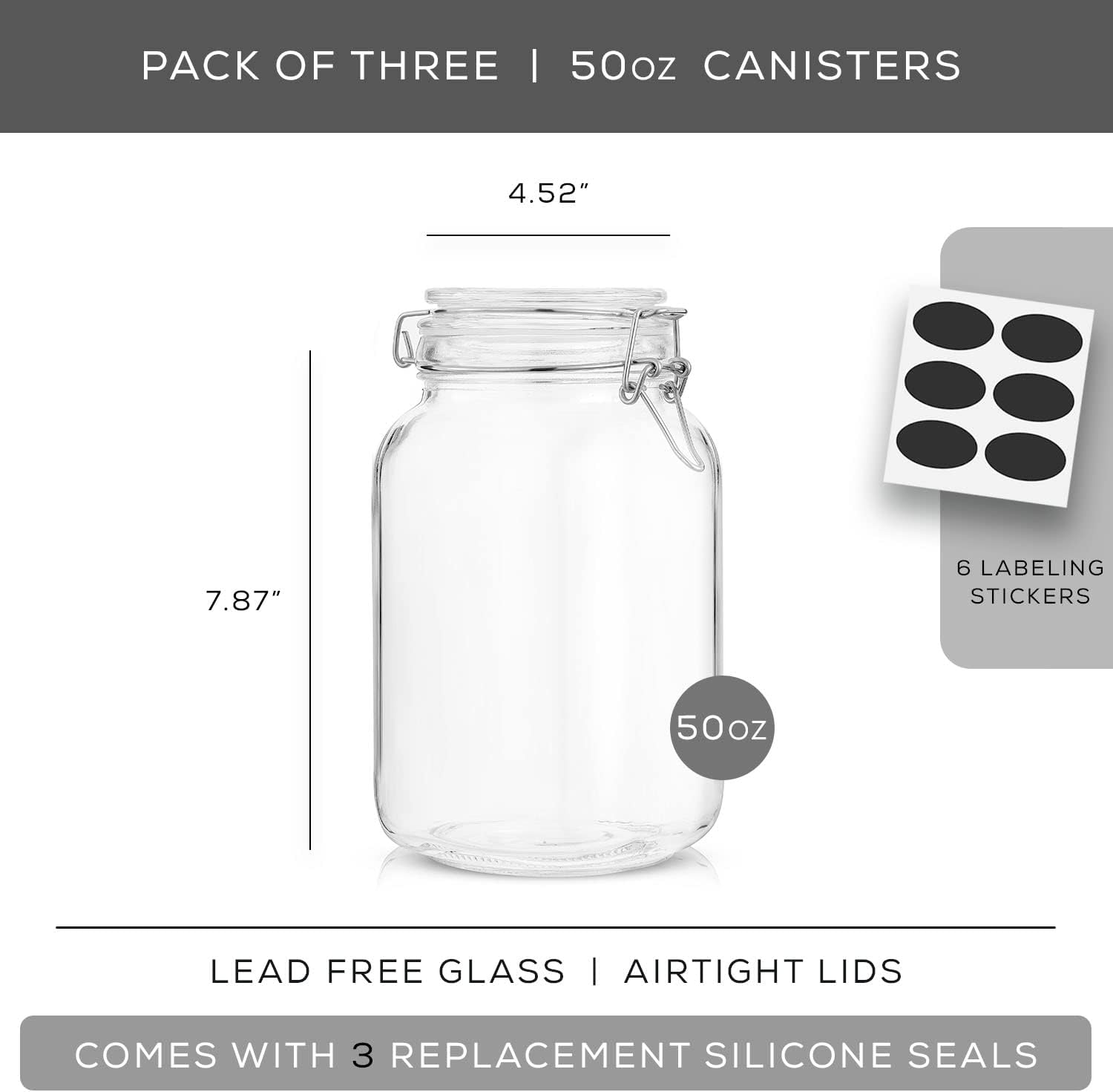 Airtight Glass Jars with Lids  - Food Storage With Lids recensie en prijs