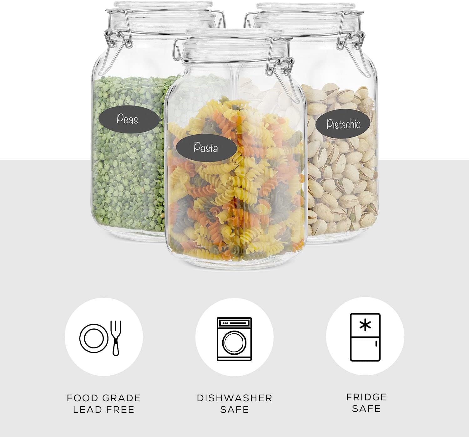Airtight Glass Jars with Lids  - Food Storage With Lids recensie en prijs