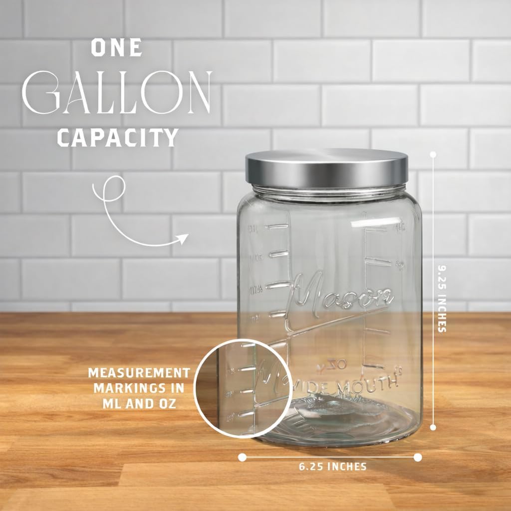 Extra Large    Jar - 1 Gallon  - Food Storage With Lids recensie en prijs