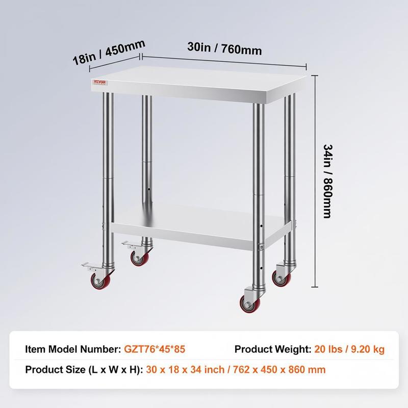 Work table 762 x 457.2 x 863.6 - Food X recensione e prezzo