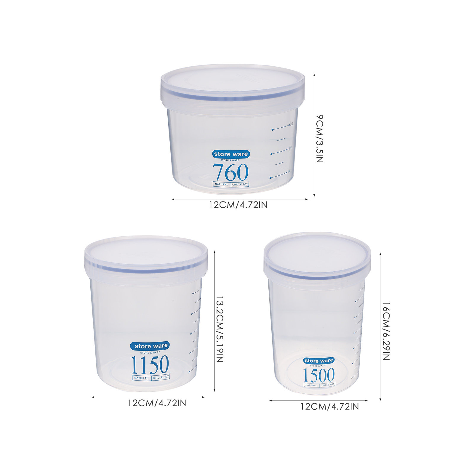 3Pcs Airtight Food Storage Jar - Food Storage In The Kitchen recensie en prijs