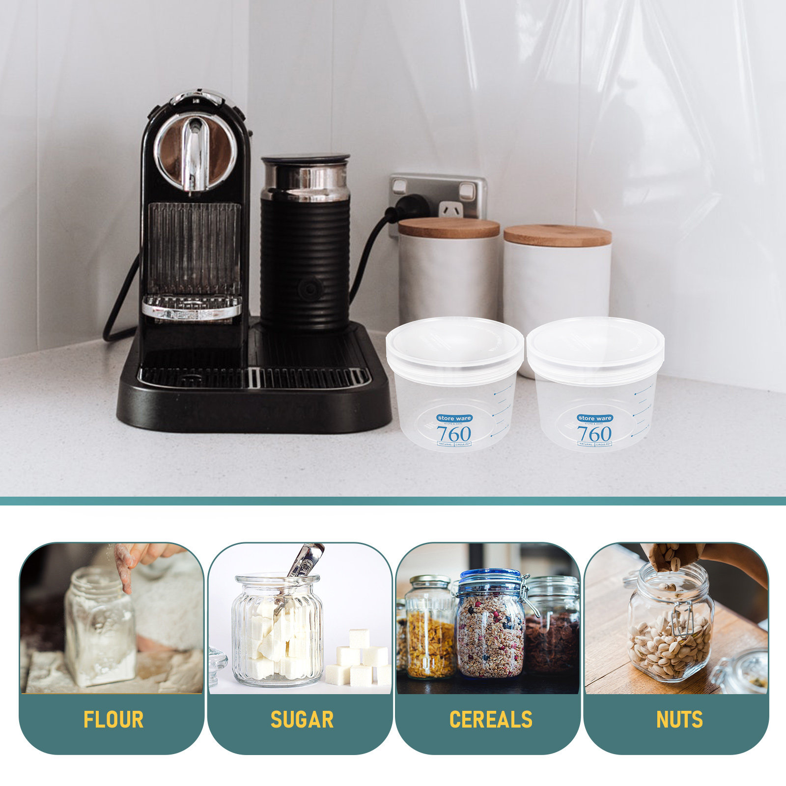 3Pcs Airtight Food Storage Jar - Food Storage In The Kitchen recensie en prijs