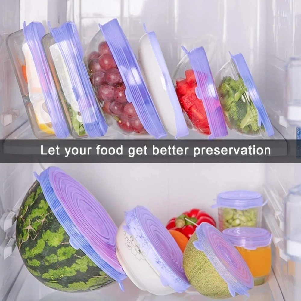 6PCS Useful Reusable Fresh-kee - Silicone Stretch Lid recensie en prijs