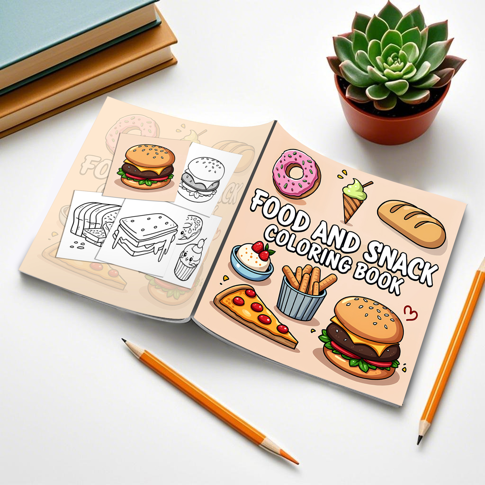 FOOD AND SNACK Coloring Book F - Food And Snacks Coloring Book Bold And Easy recensione e prezzo