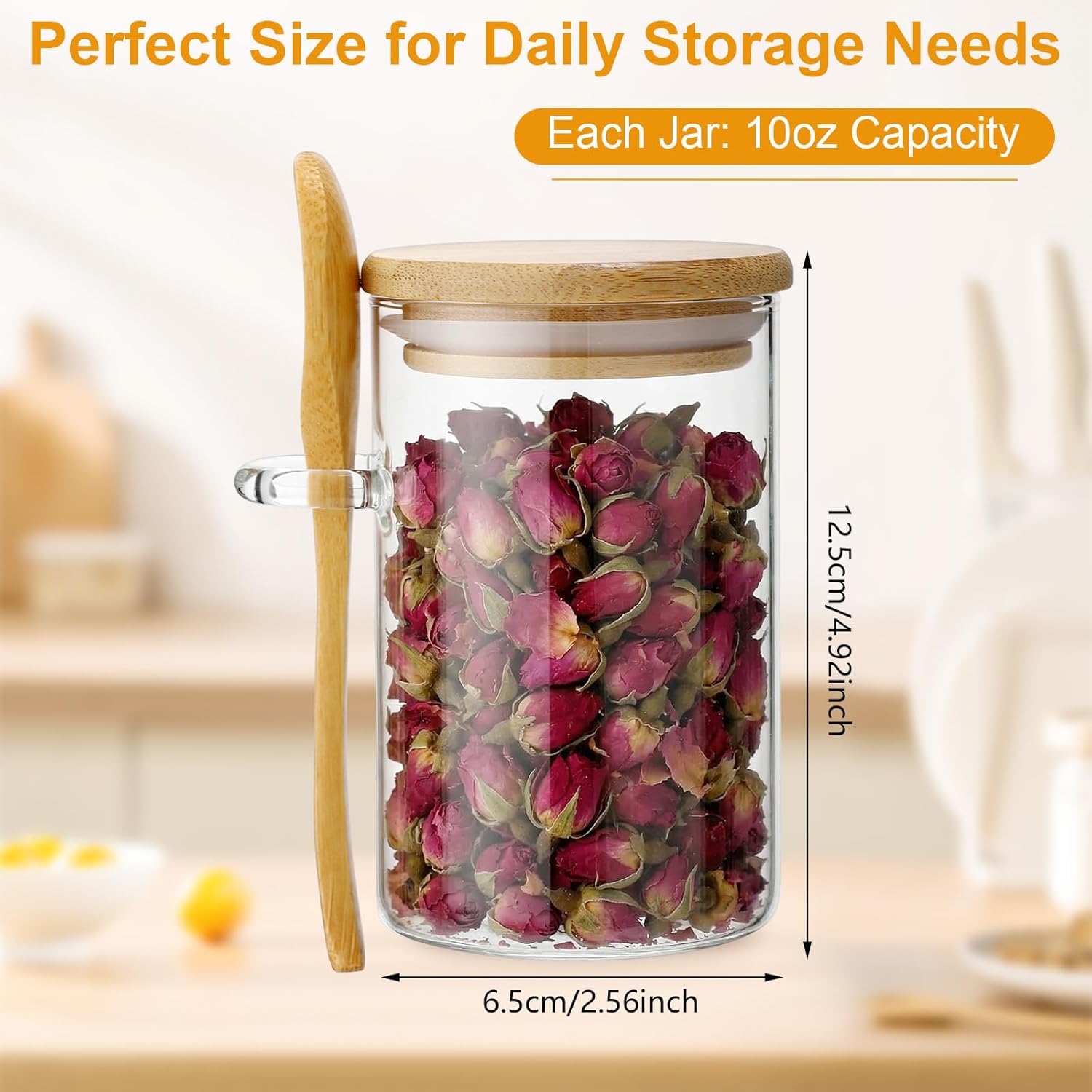 10 Pack Glass Jars with Bamboo - Food Storage With Lids recensie en prijs