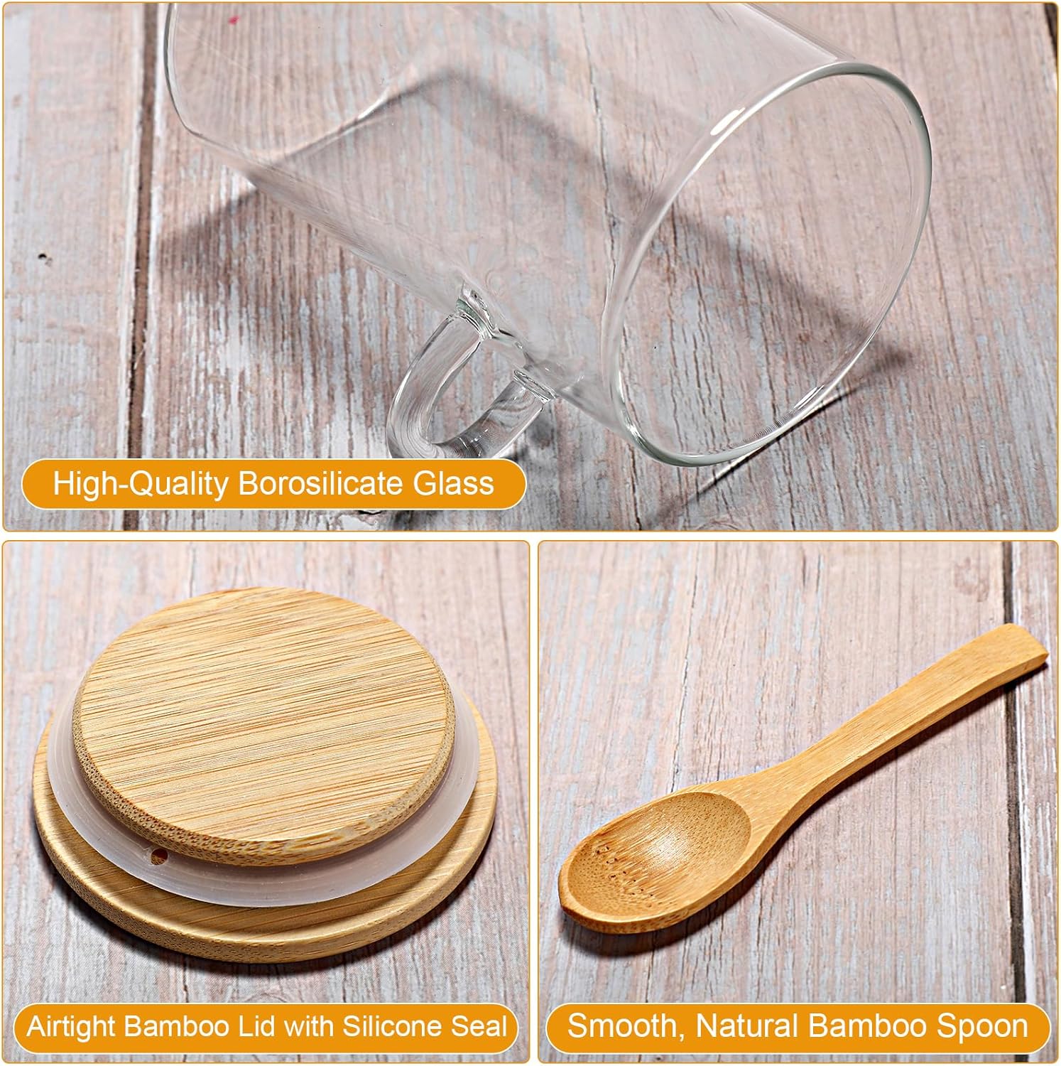 10 Pack Glass Jars with Bamboo - Food Storage With Lids recensie en prijs