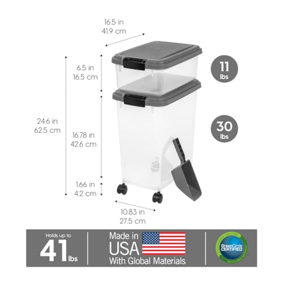 30 lbs and 11 lbs Combo Airtig - Food Storage With Wheels recensie en prijs