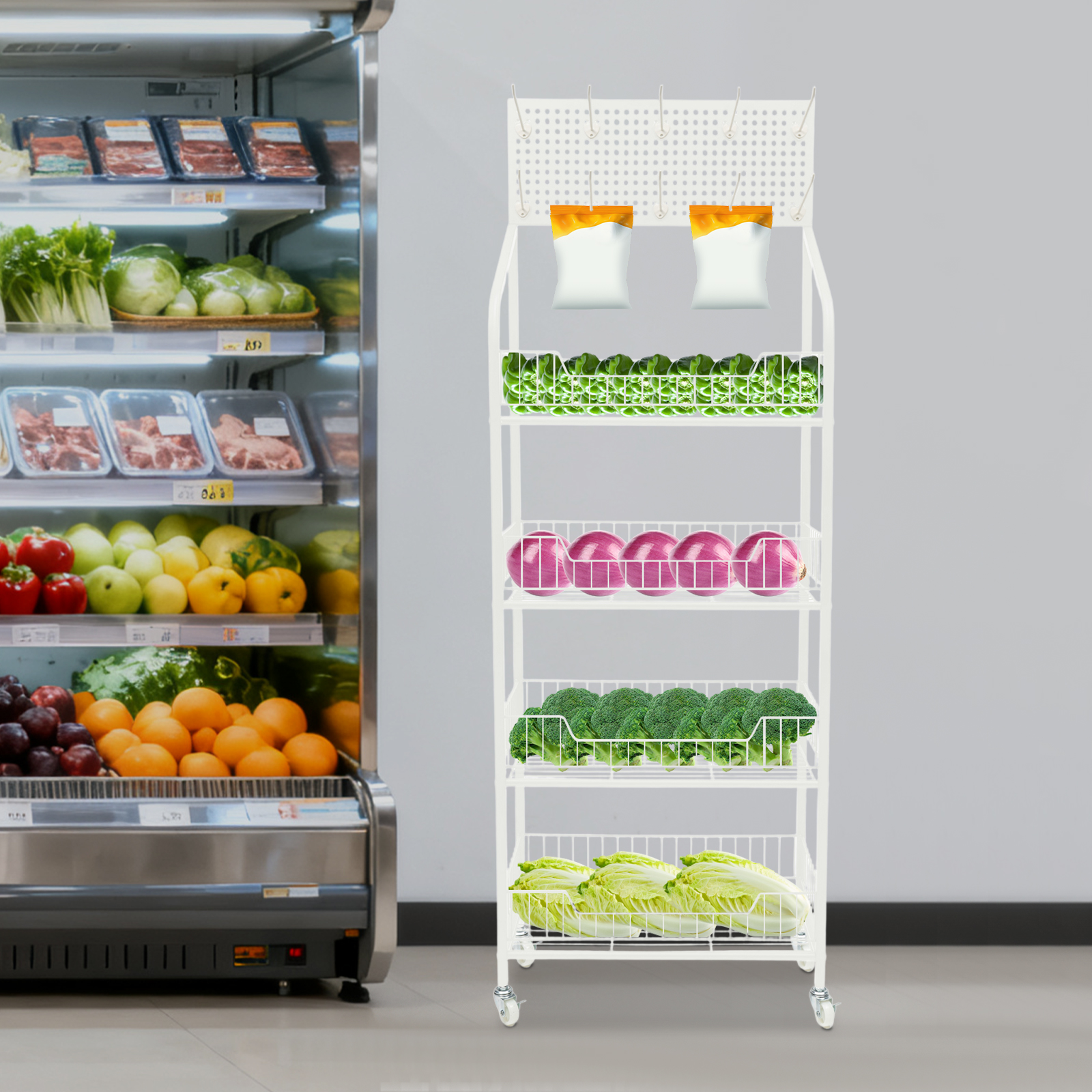4-Tier Commercial Retail Displ - Food Snacks High In Iron recensione e prezzo