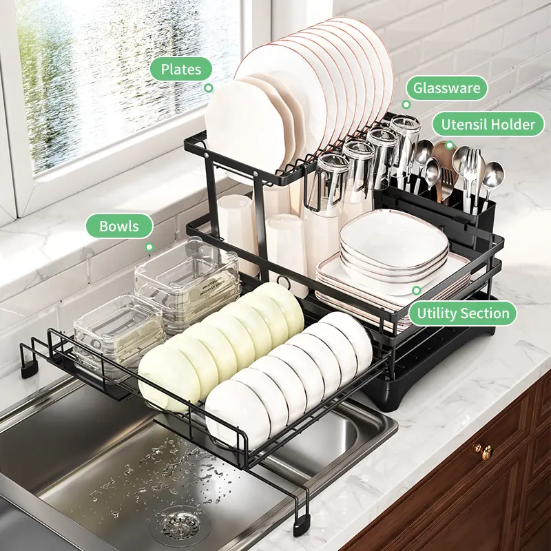 Foldable Over Sink Dish Drying - Food Storage Organiser recensie en prijs