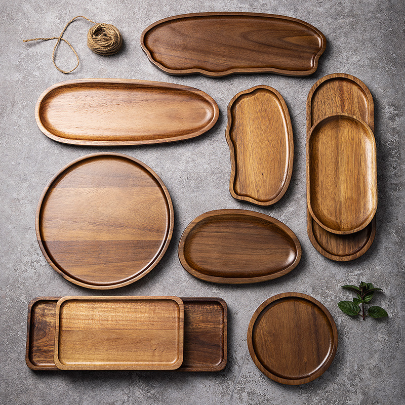 Tableware Solid Wood Food Tray - Food In Japanese Snacks recensione e prezzo