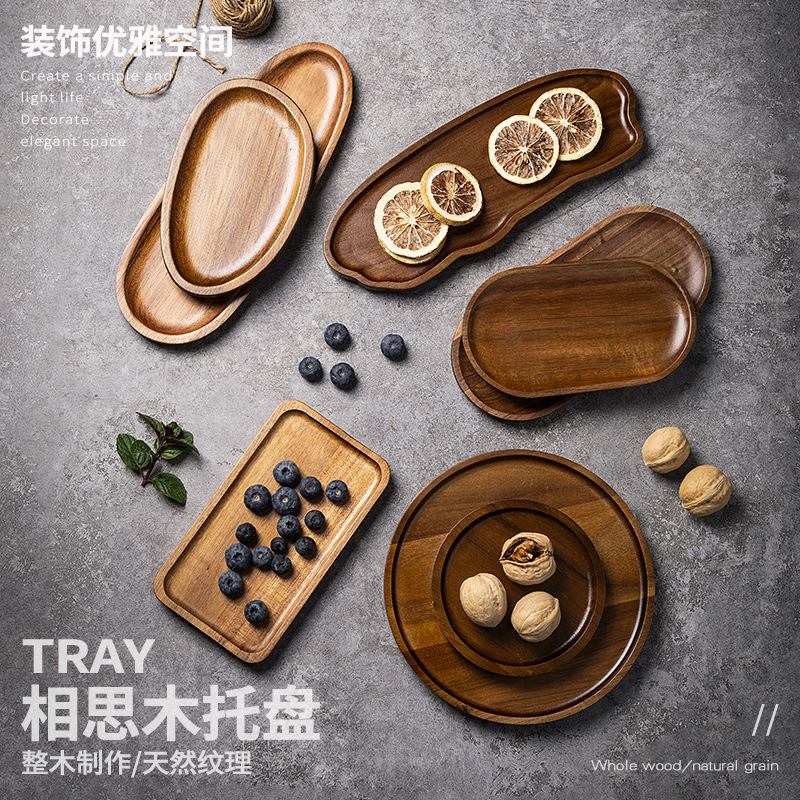 Tableware Solid Wood Food Tray - Food In Japanese Snacks recensione e prezzo
