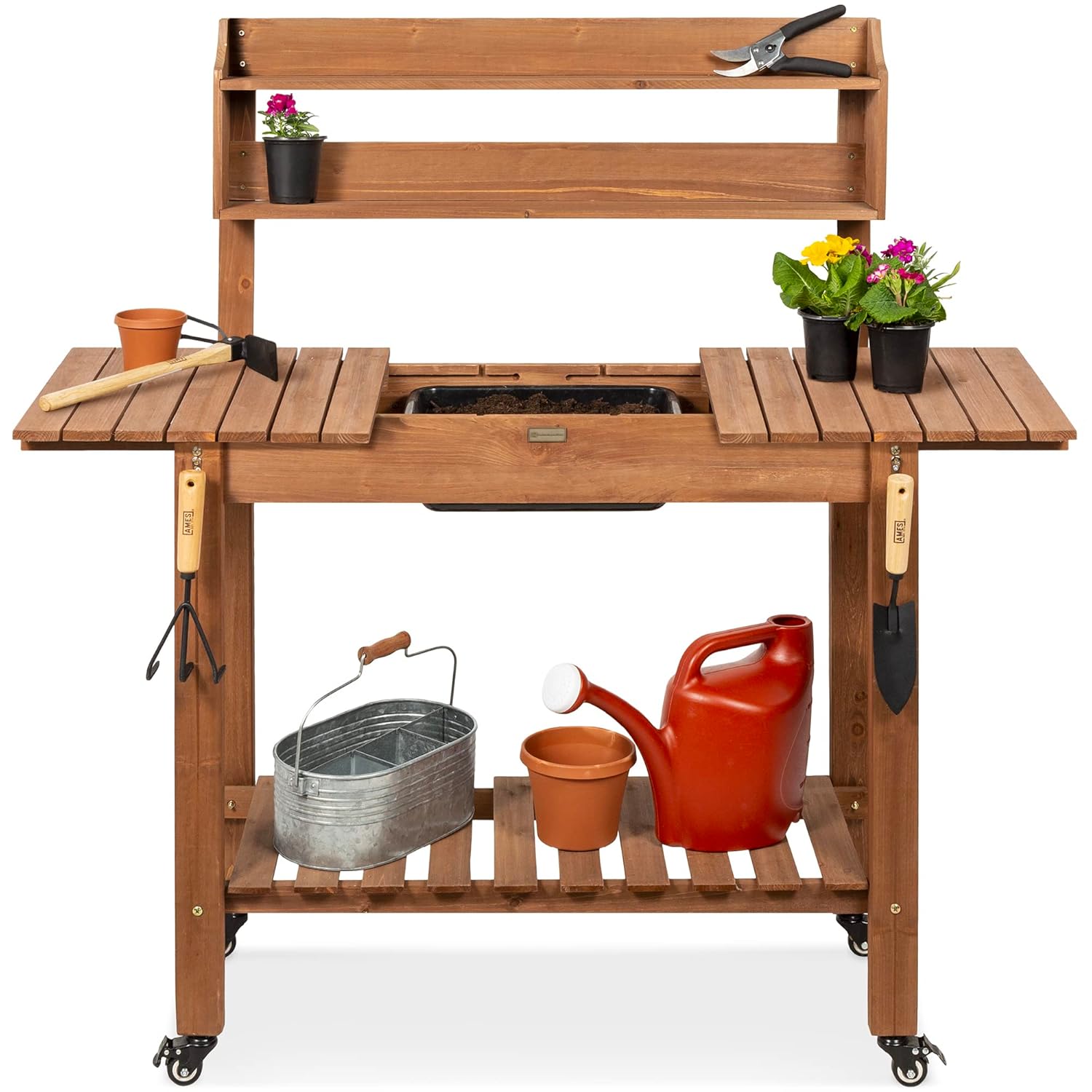 Mobile Garden Potting Bench, O - Food Storage With Wheels recensie en prijs