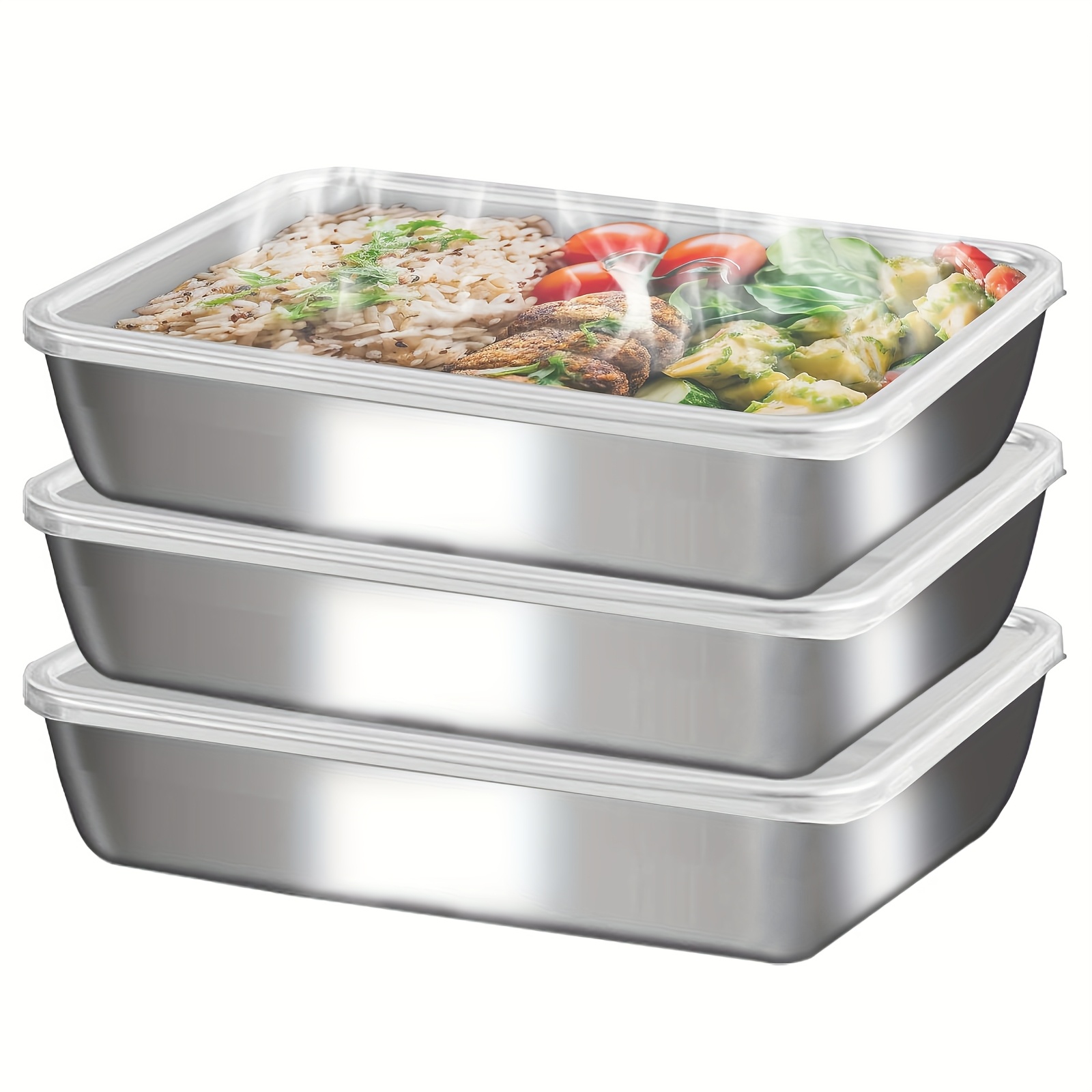 3pcs Stainless Steel Food Cont - Food Storage Heat recensie en prijs