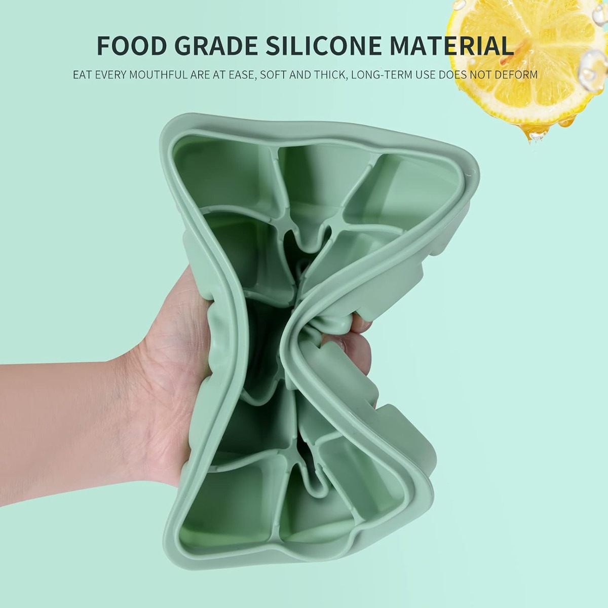 2 Pcs Bamboo Green Silicone Ic - Food Snacks That Are Green recensione e prezzo