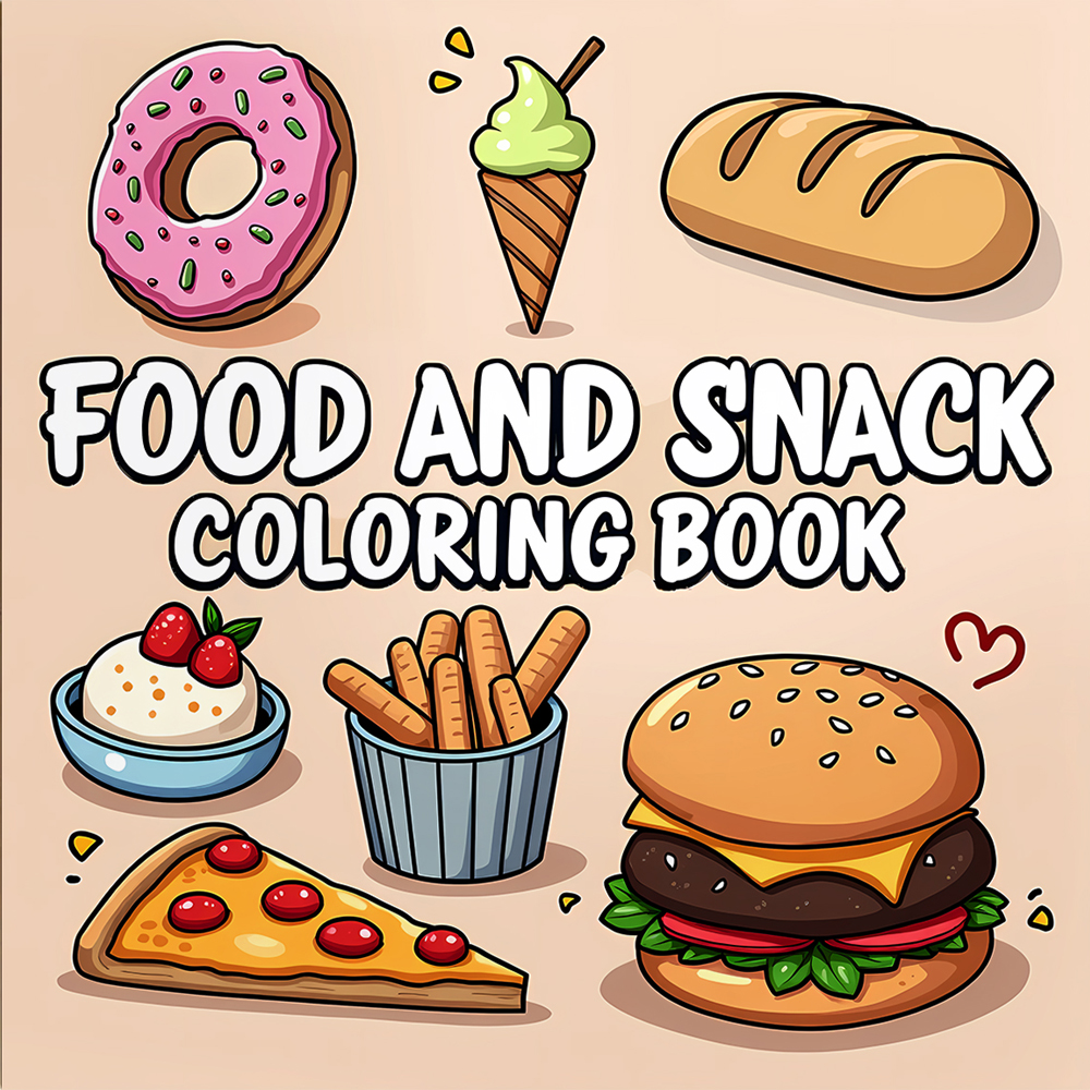 FOOD AND SNACK Coloring Book F - Food And Snacks Coloring Book Bold And Easy recensione e prezzo