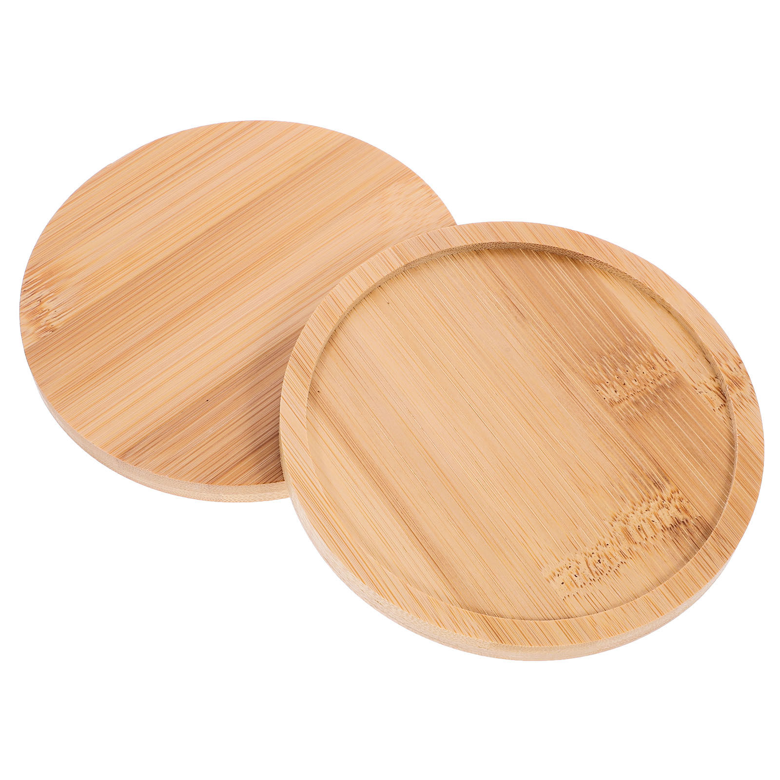 2Pcs Wooden Serving Trays Roun - Food Drink Snacks recensione e prezzo