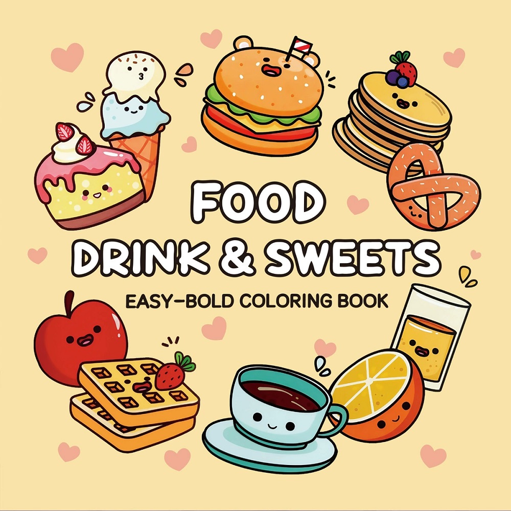 Food Drink & Sweets Easy-bold  - Food And Snacks Coloring Book Bold And Easy recensione e prezzo