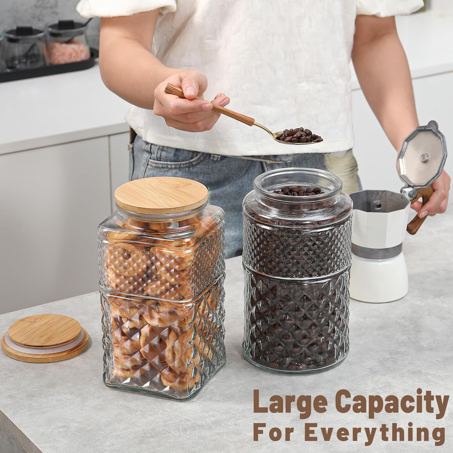0.7Gallon/2600ml Glass Cookie  - Food Storage With Lids recensie en prijs