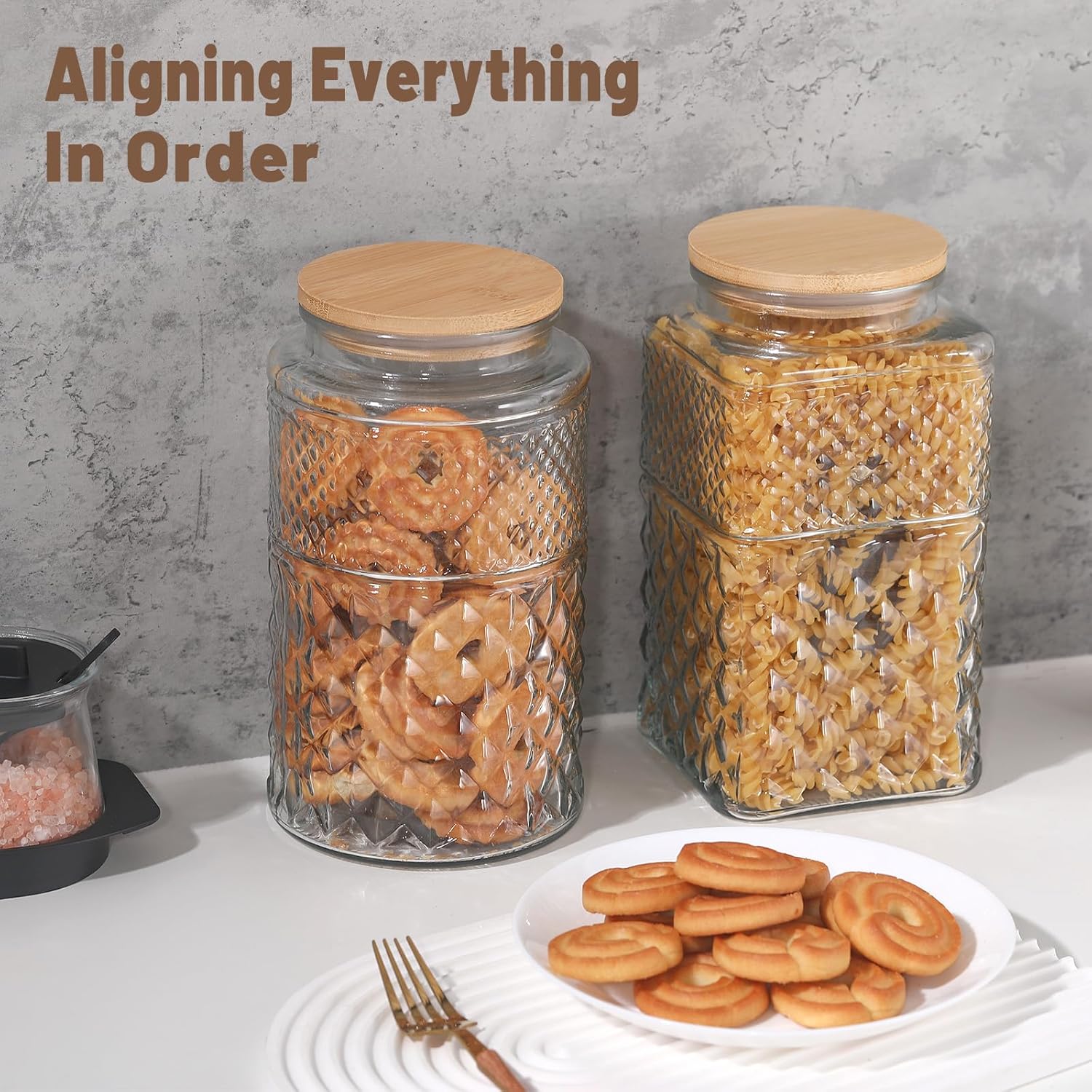 0.7Gallon/2600ml Glass Cookie  - Food Storage With Lids recensie en prijs
