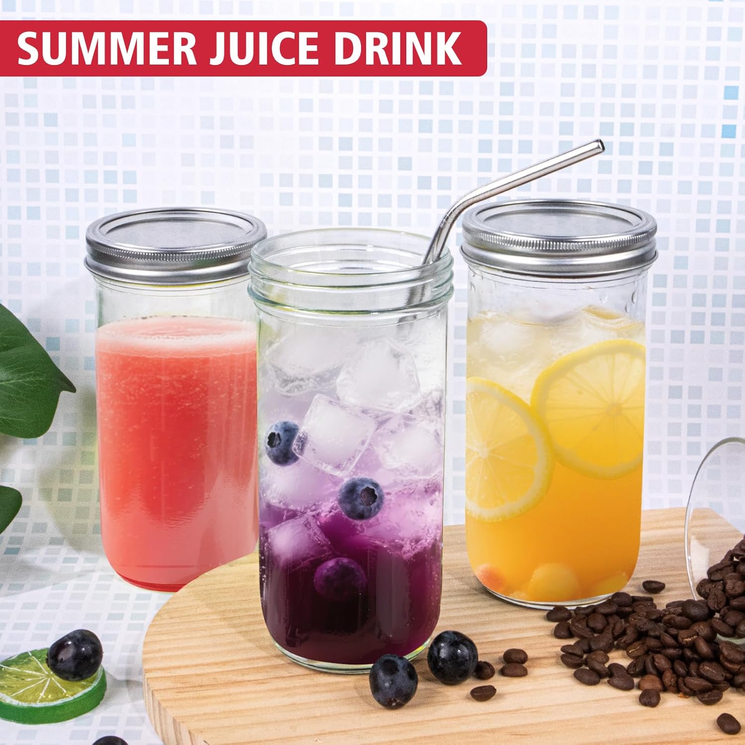 Jars Wide Mouth 6 Pack, 24oz G - Food Storage With Lids recensie en prijs
