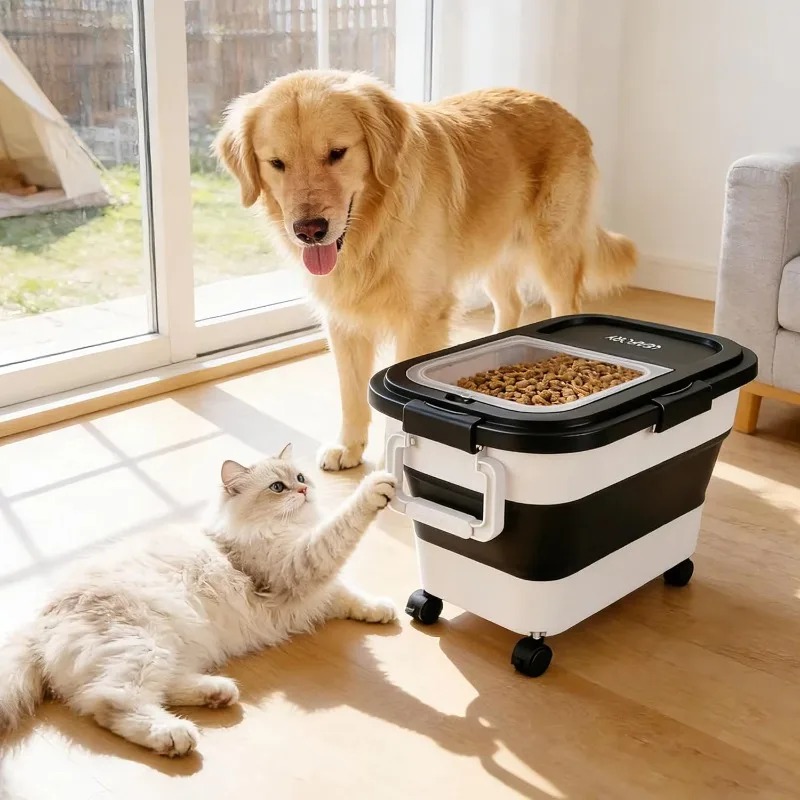 Dog Food Storage Container 20- - Food Storage With Wheels recensie en prijs