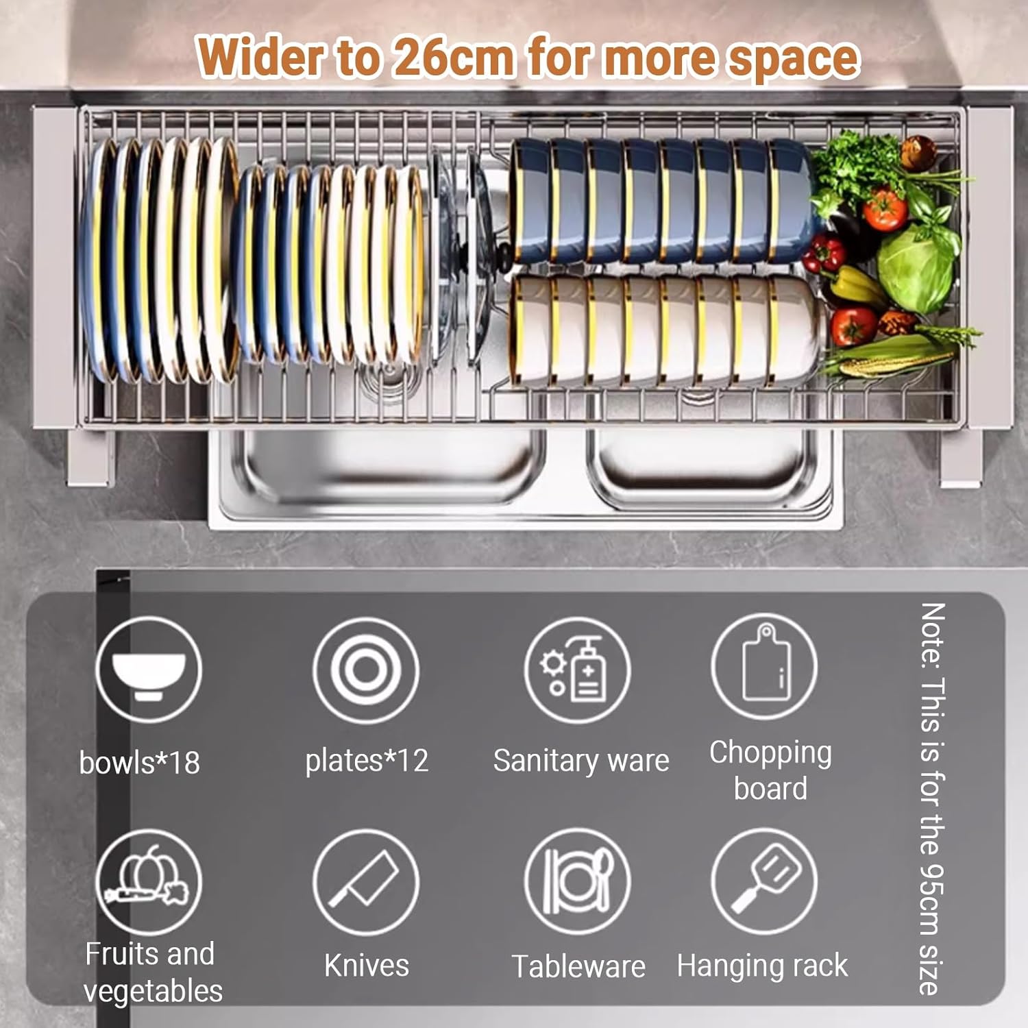 2-Tier Over The Sink Dish Drai - Food Storage Organiser recensie en prijs