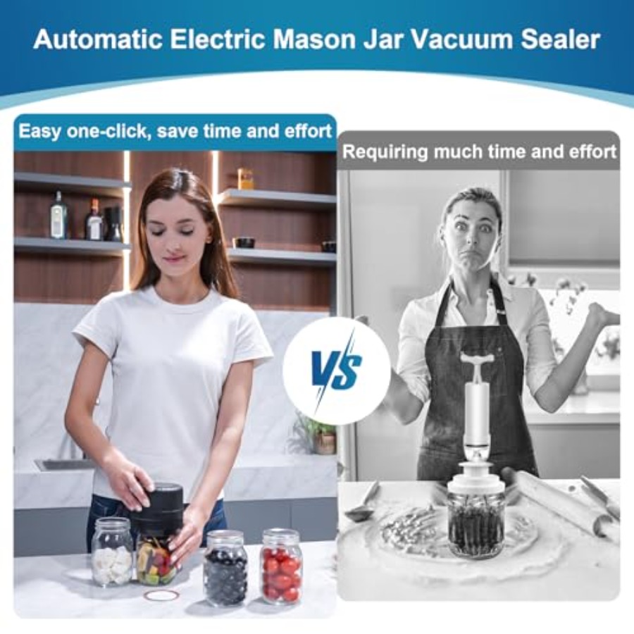 Electric Mason Jar Vacuum Seal - Food Storage Technology recensie en prijs