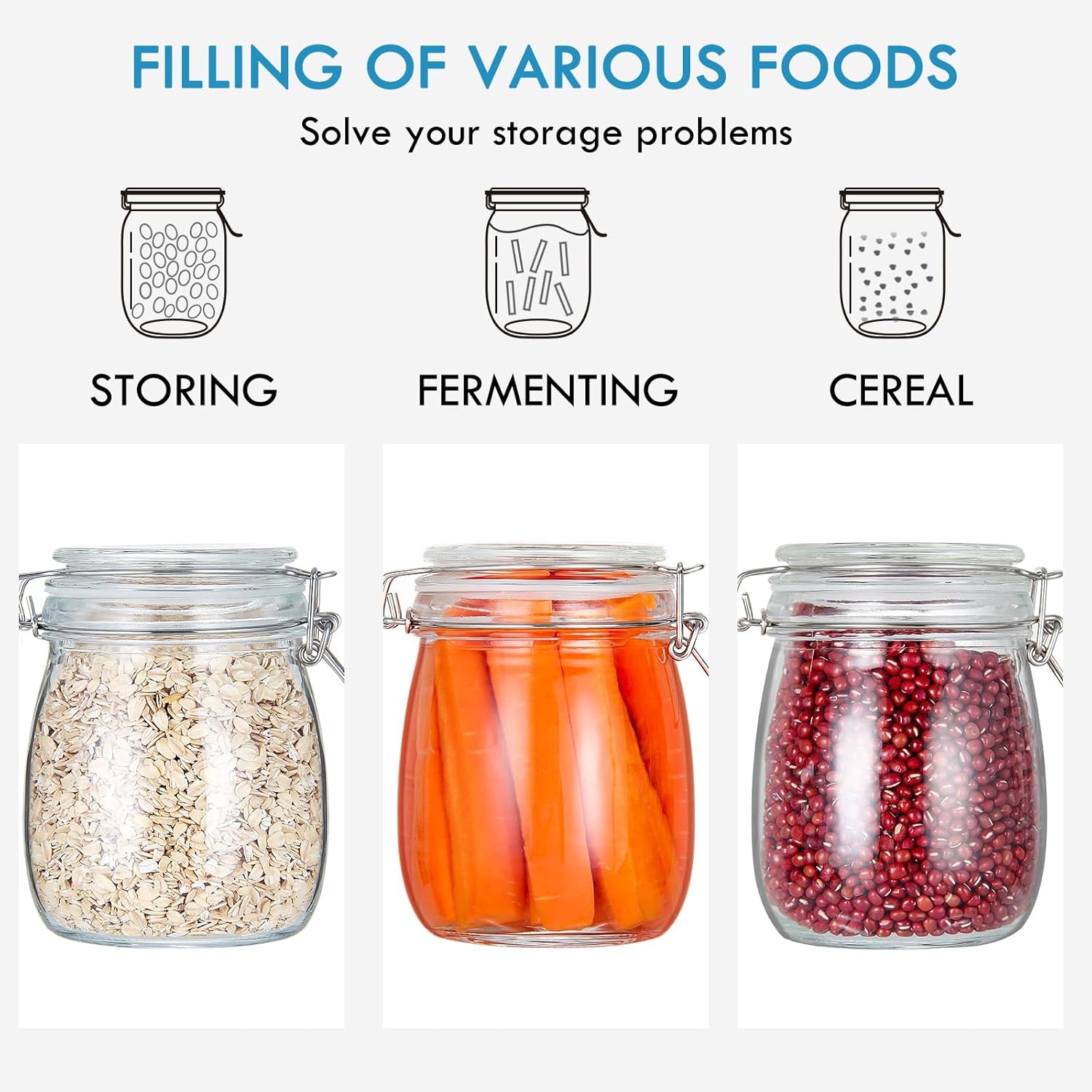 24oz Food Storage Canister Gla - Food Storage In The Kitchen recensie en prijs