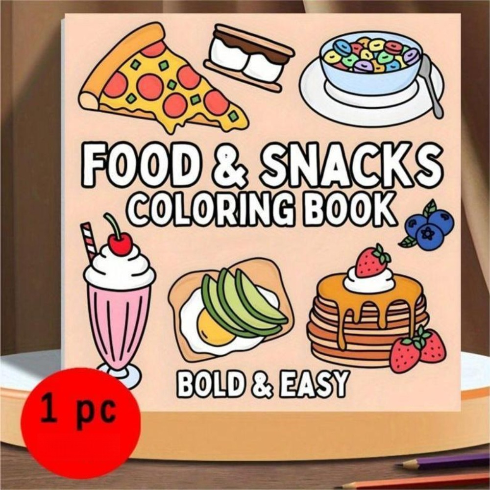 Food and Snacks Coloring Book  - Food And Snacks Coloring Book Bold And Easy recensione e prezzo