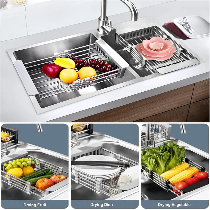 Expandable Stainless Steel Sin - Food Storage Organiser recensie en prijs