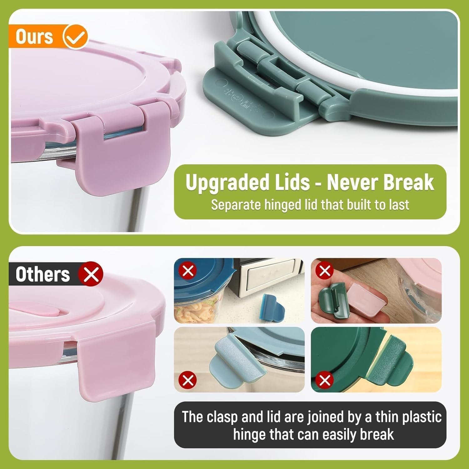 [UPGRADED LID] 6 Sets 3 Cup/24 - Food Storage With Lids recensie en prijs