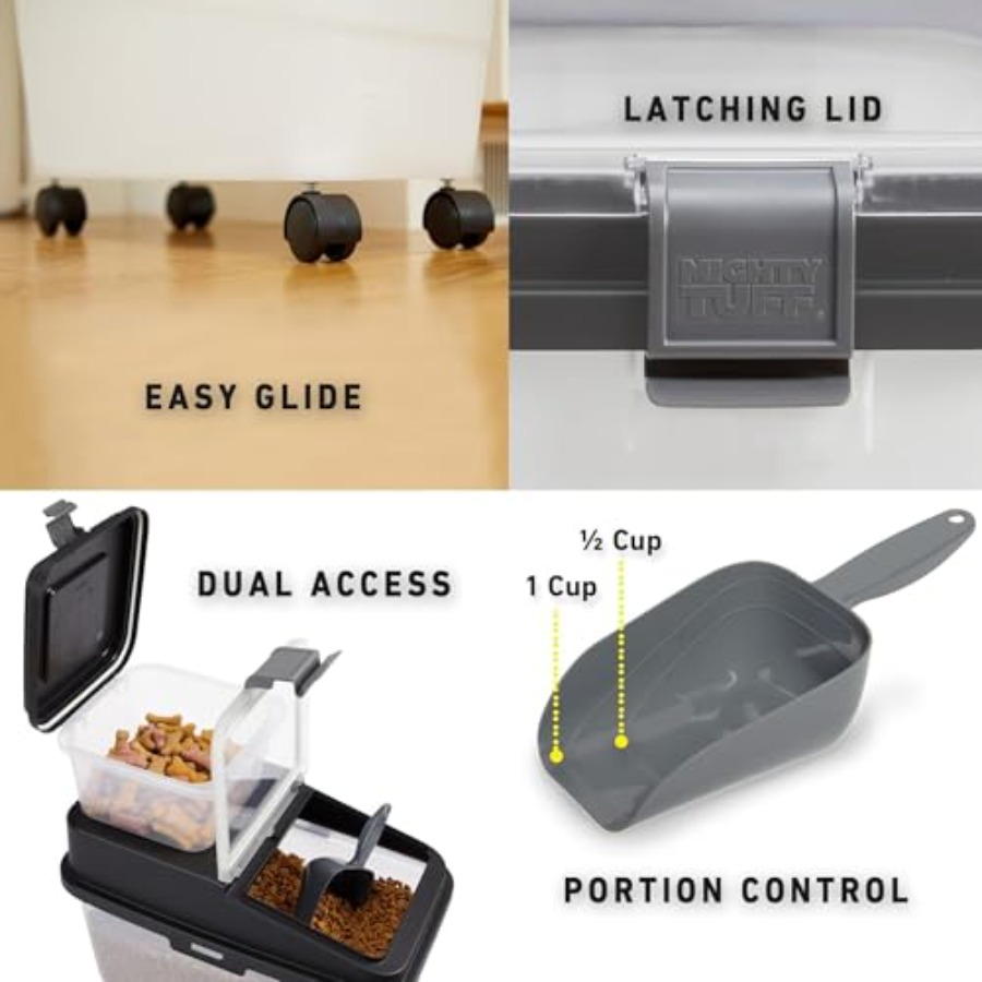3 Piece Airtight Dog Food Stor - Food Storage With Wheels recensie en prijs
