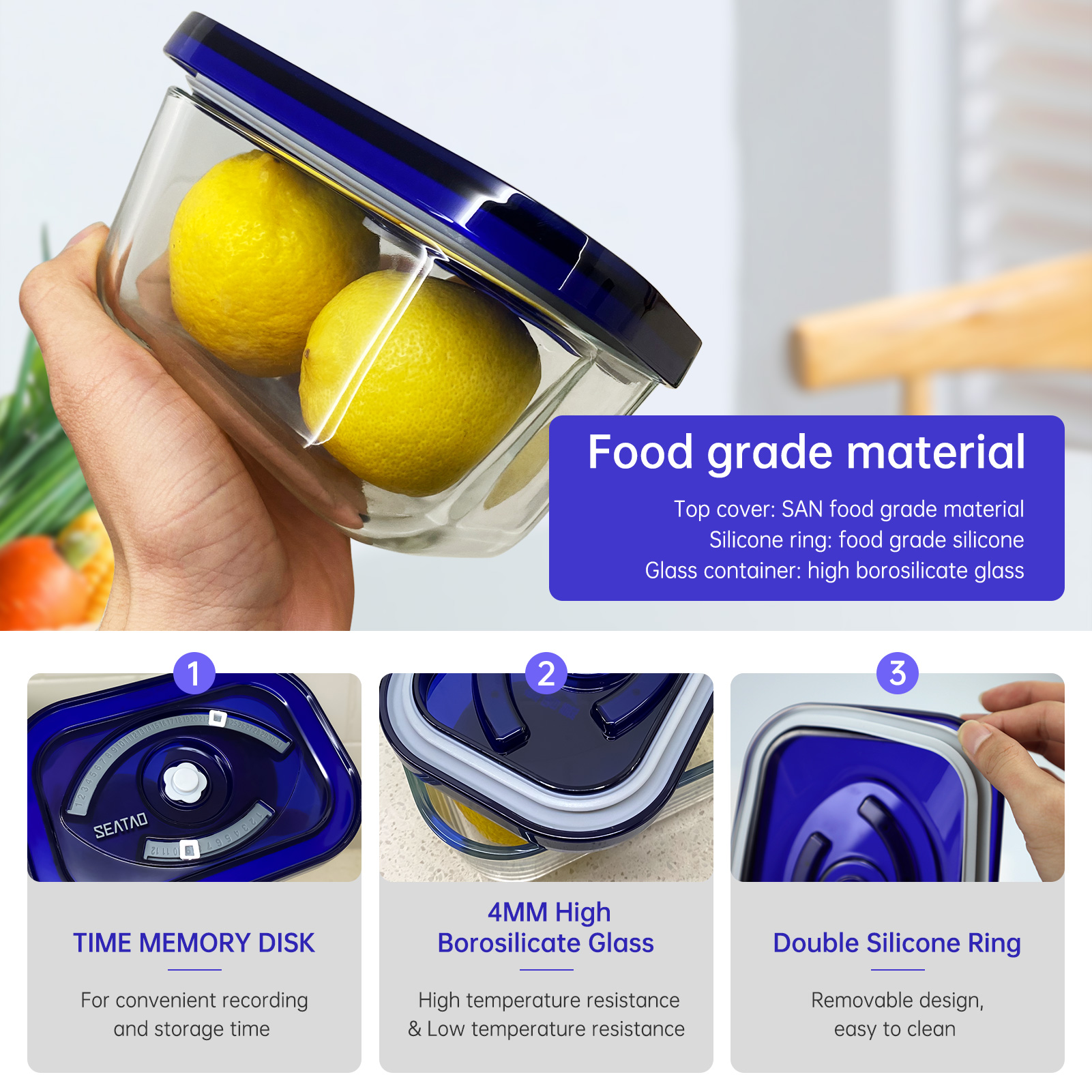 SEATAO Glass Food Storage Cont - Food Storage Vacuum recensie en prijs