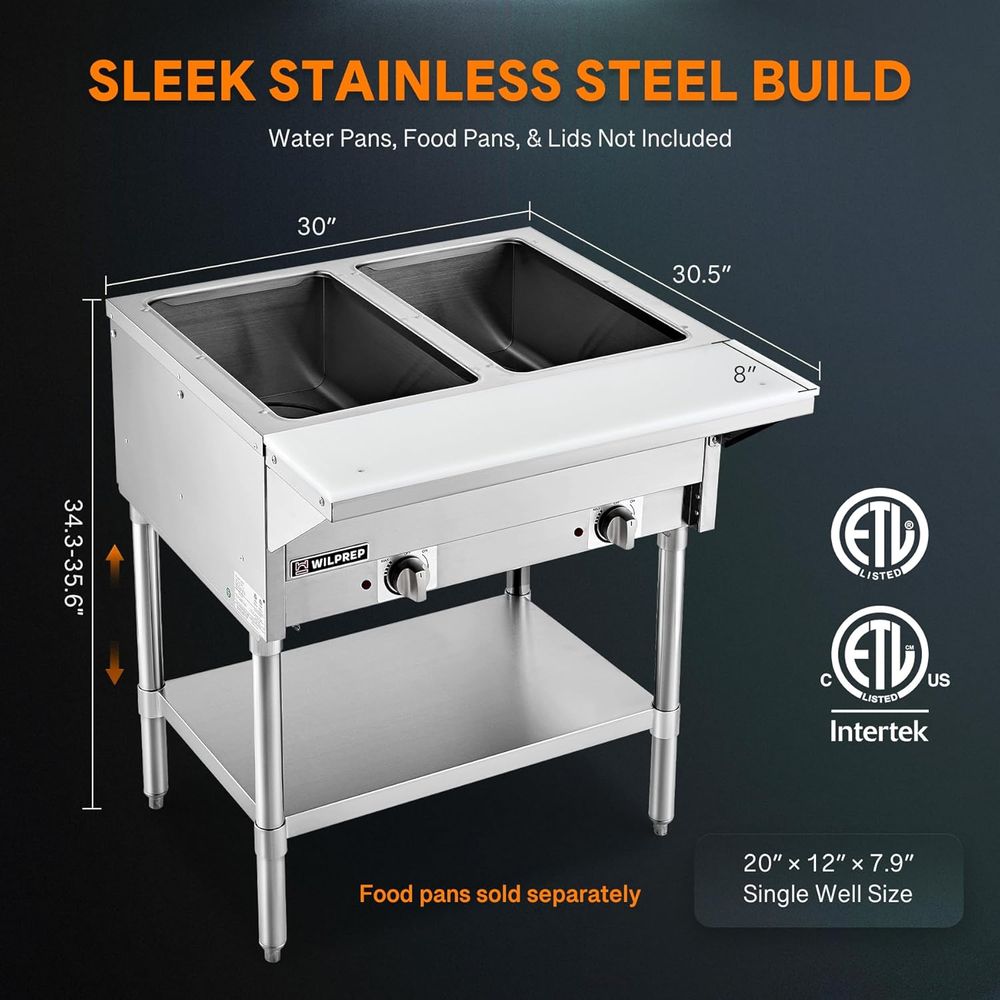 1000W Electric Steam Table wit - Food Storage For Restaurant recensie en prijs