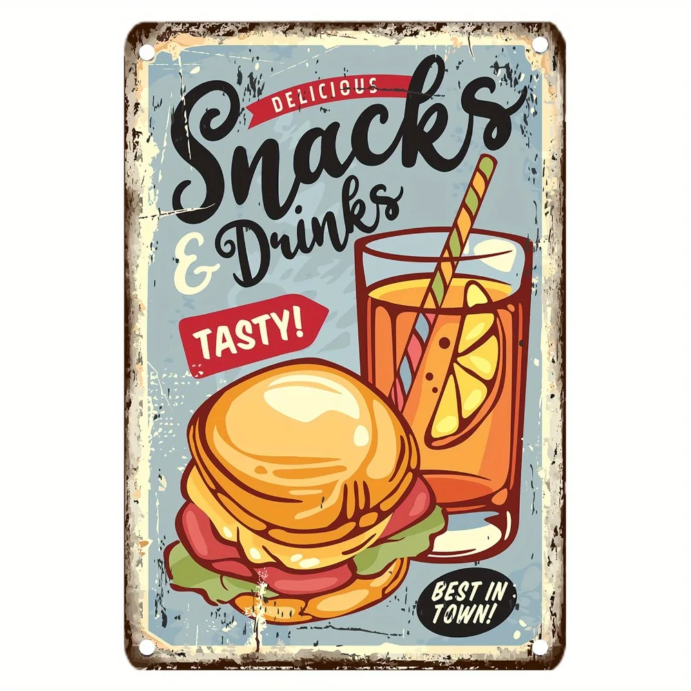 Vintage Food Metal Sign, 12x8  - Food Drink Snacks recensione e prezzo