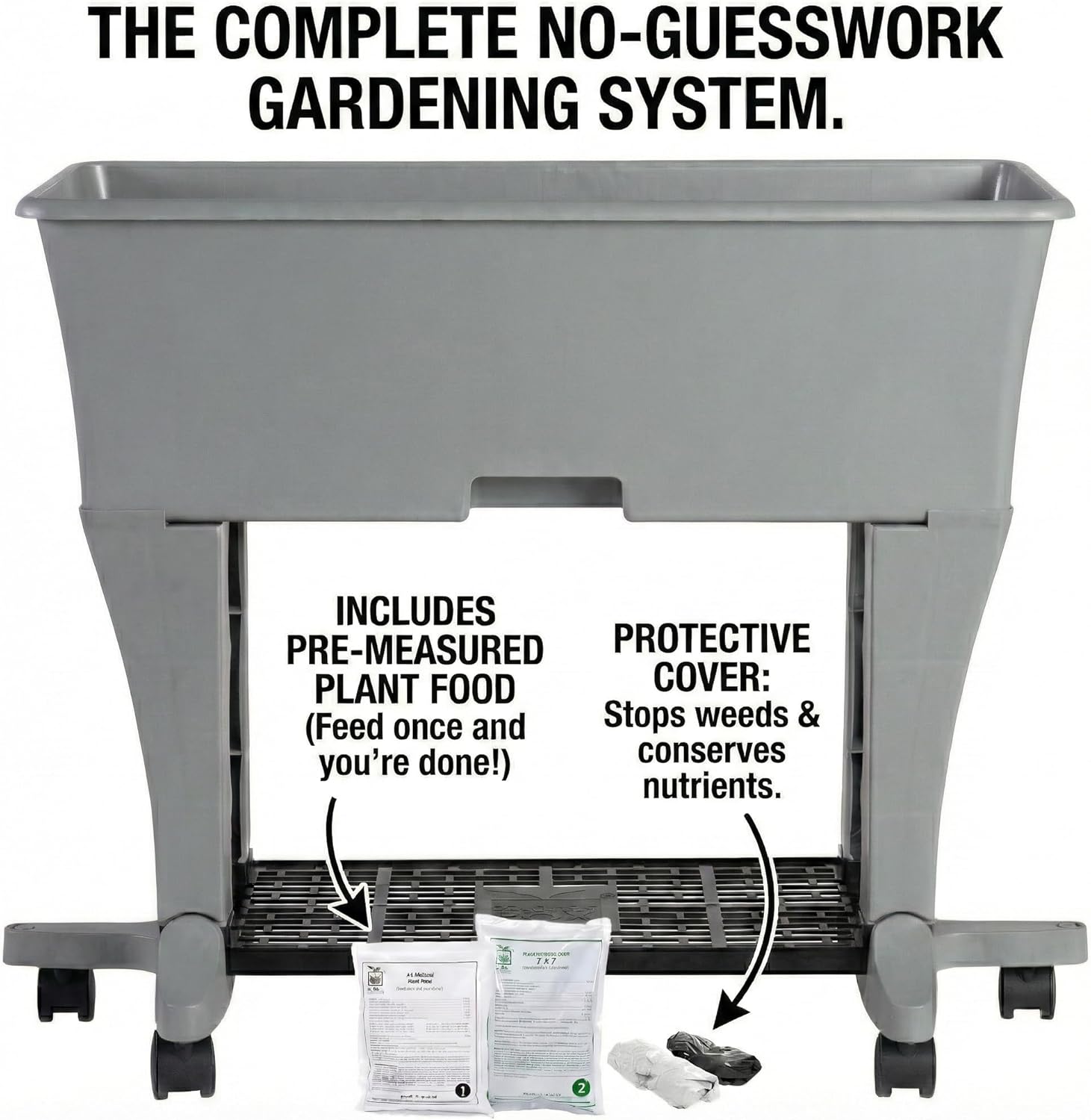 EarthBox Raised Garden Bed wit - Food Storage With Wheels recensie en prijs