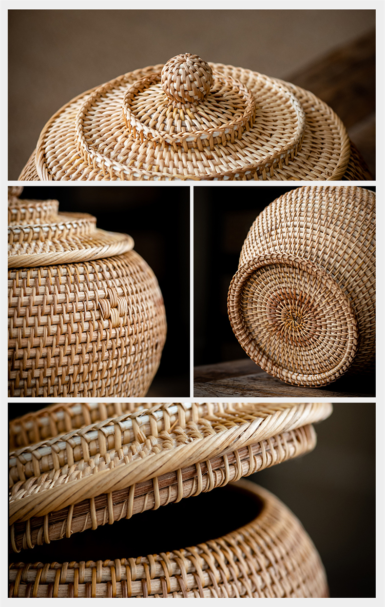 Handwoven Rattan Tea Storage B - Food Snacks That Are Green recensione e prezzo