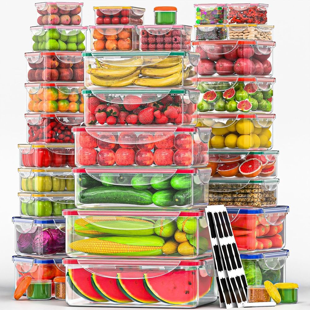 70 Pcs Large Food Storage Cont - Food Storage In The Kitchen recensie en prijs