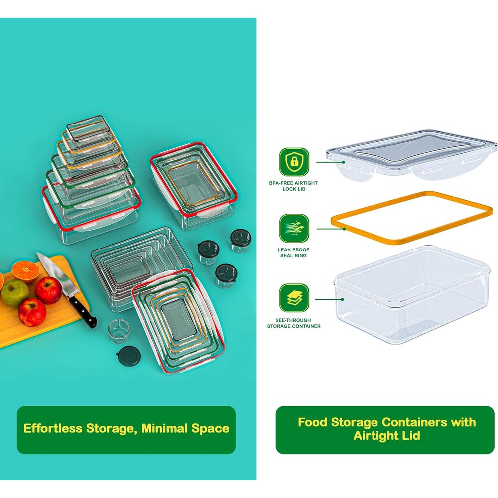 70 Pcs Large Food Storage Cont - Food Storage In The Kitchen recensie en prijs