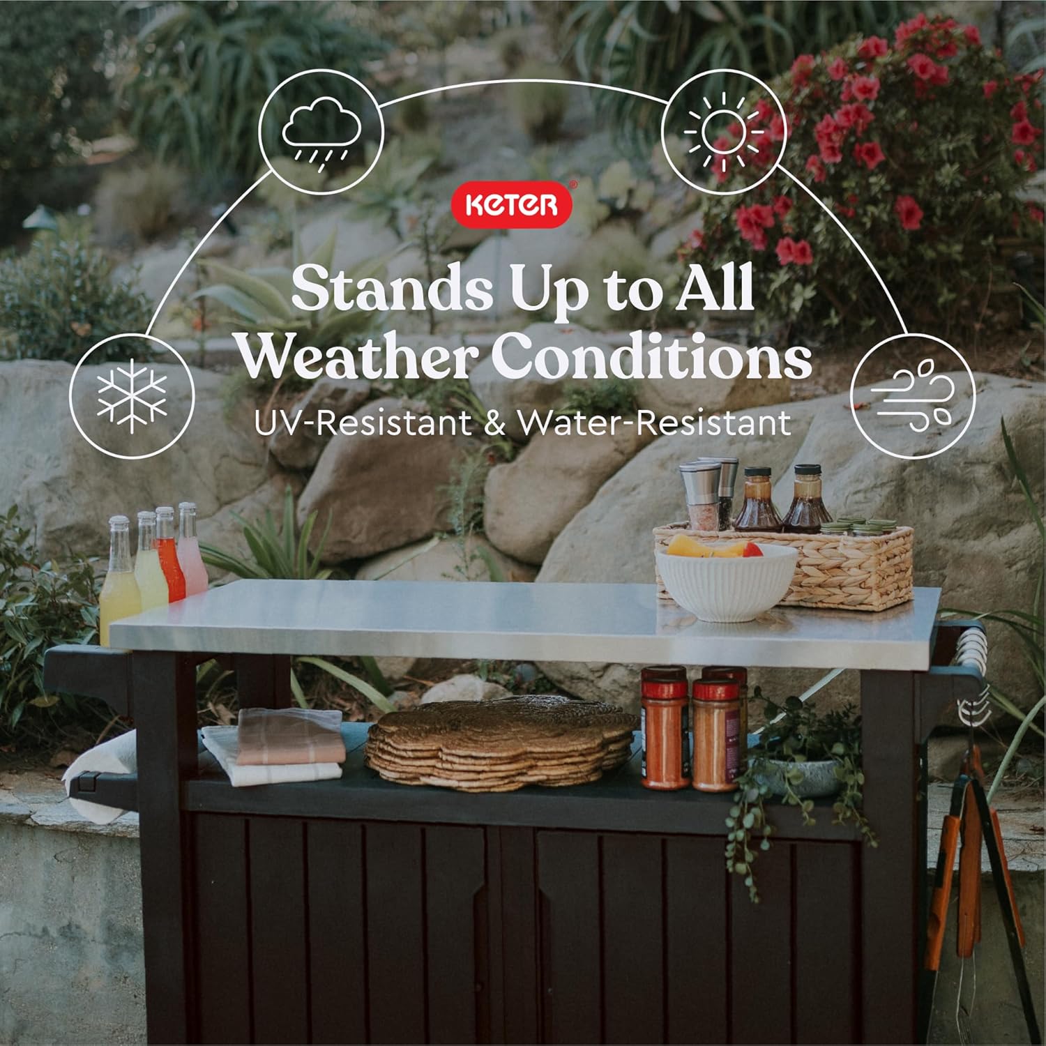 Outdoor Rolling Table Cart for - Food Storage With Wheels recensie en prijs
