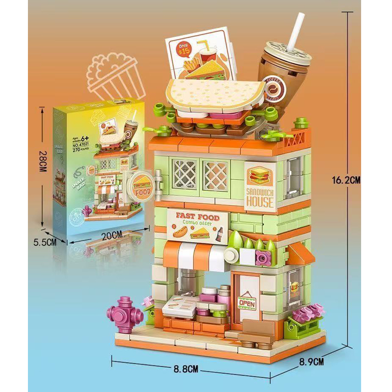Creative Snack Bar Bricks Mode - Food City Snacks recensione e prezzo